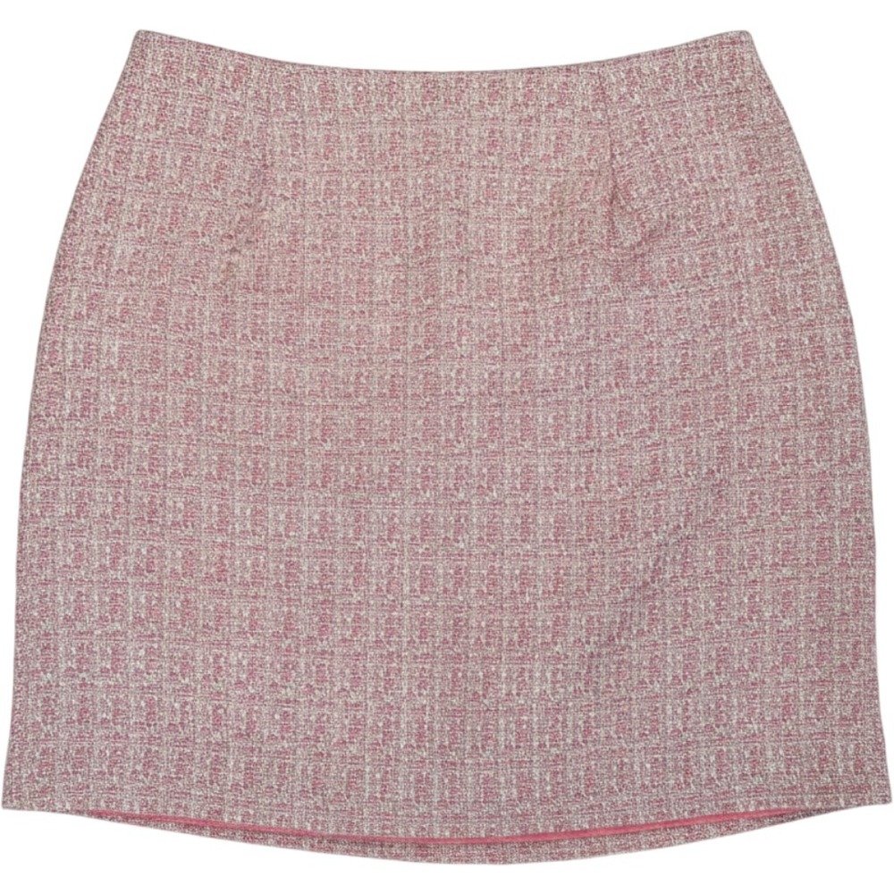 Talbots Woman Pink Tweed Pencil Skirt Metallic Woven Knee Length Size‎ 16W